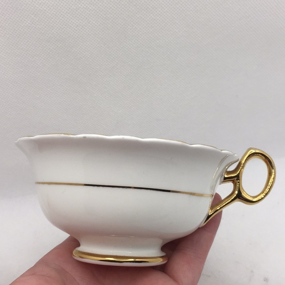 Regency Bone China Love Story Tea Cup and Saucer Green Border Love Story England - Picture 7 of 12